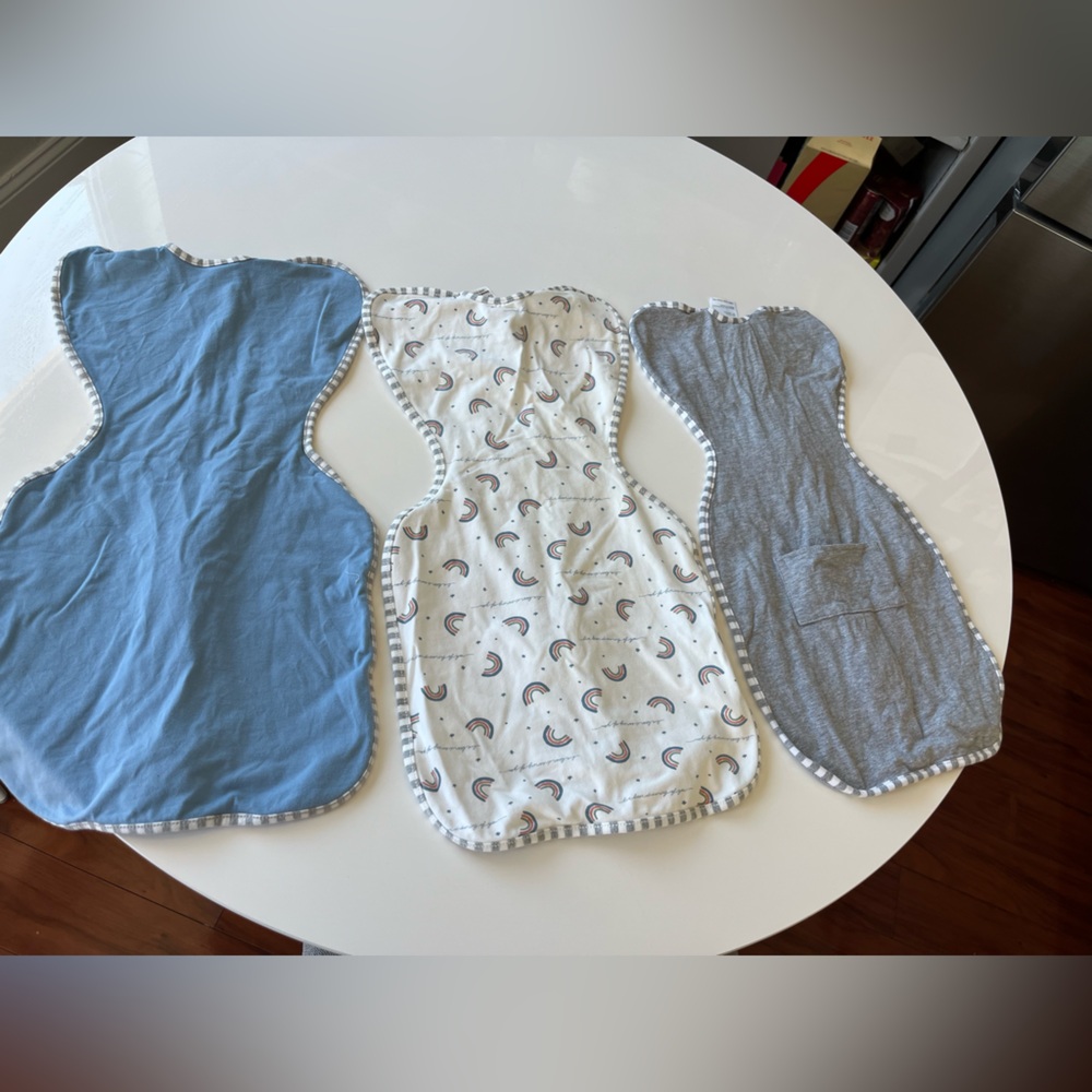 Love to Dream Kids Pajamas Sleep Sacks in Blue, White, and Gray